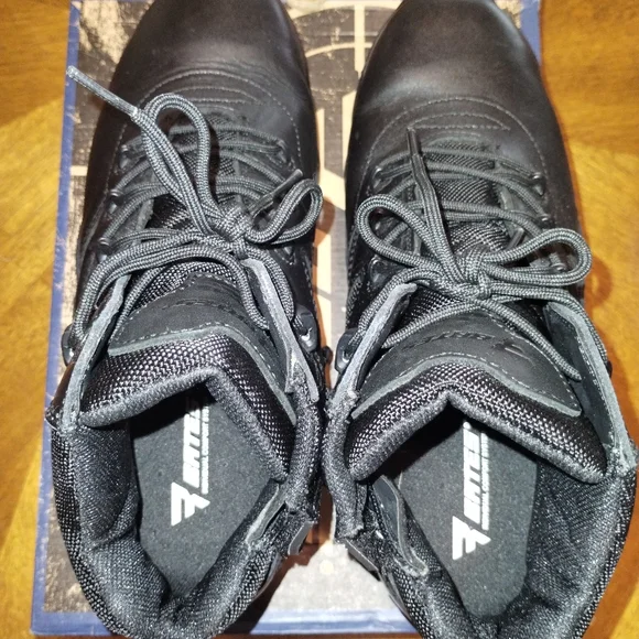 NEW!! Mens Bates Delta 6 Size 12 Black Ankle Height Zipper Zip Tab Cover Lace Up - Picture 6 of 8